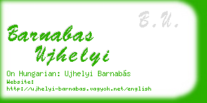 barnabas ujhelyi business card